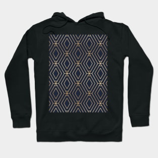 Navy & Gold Diamond Geometric Hoodie